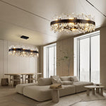 Modern Double-Layer Crystal Chandelier