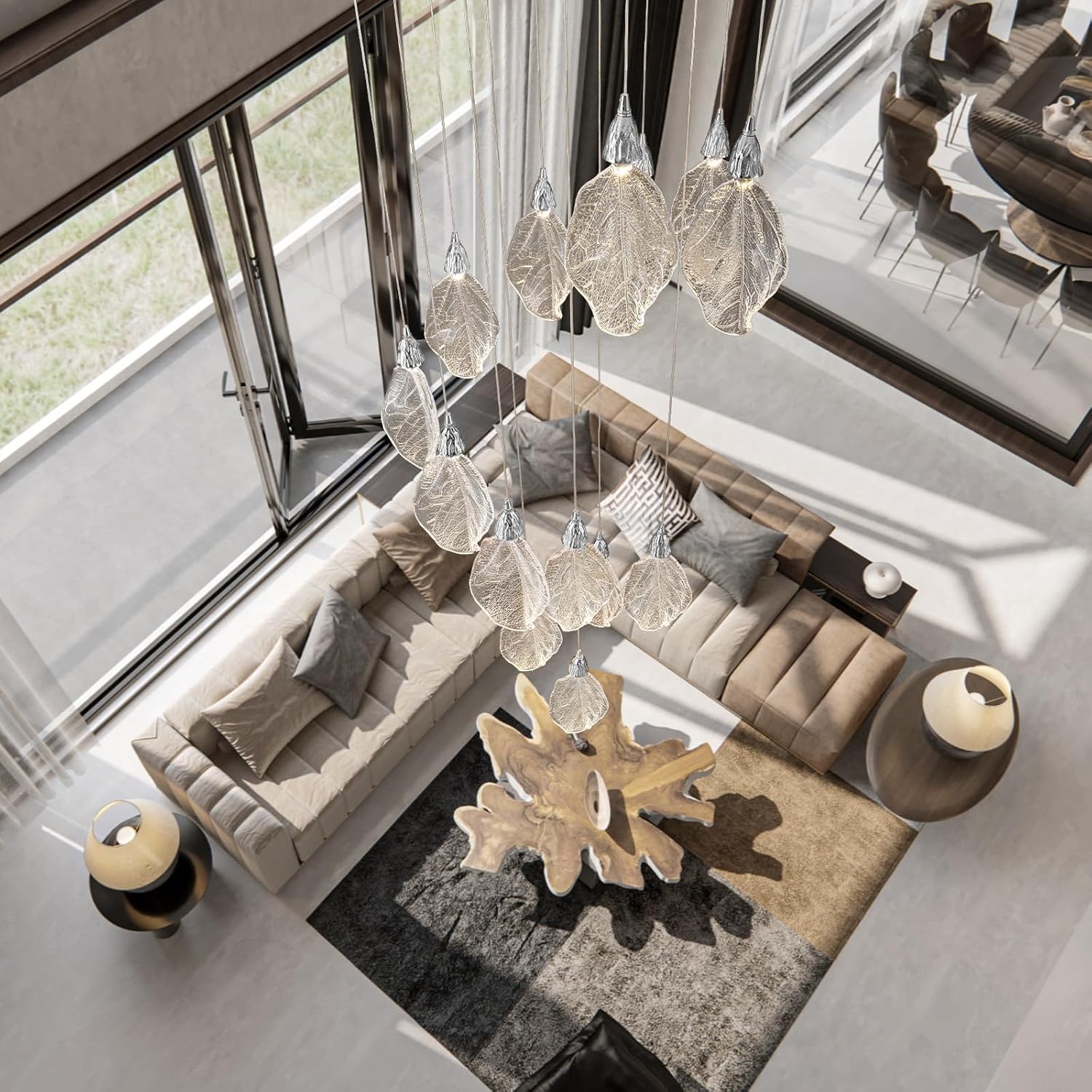 Modern blade-type Chandelier