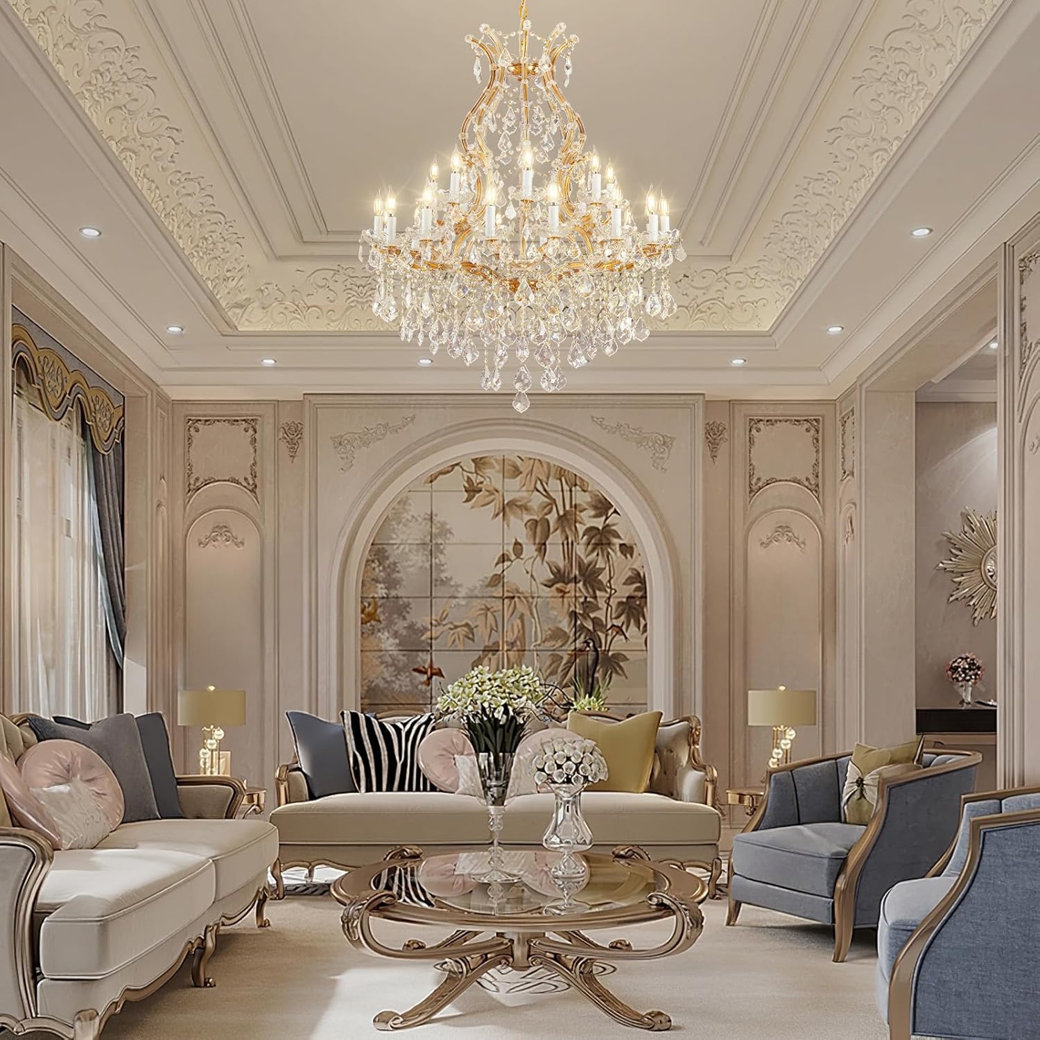 Modern Large Crystal Chandeliers