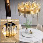 Modern Double-Layer Crystal Chandelier
