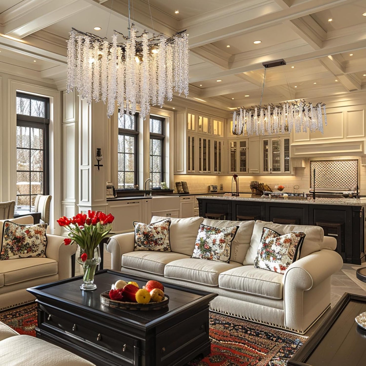 Modern Tree-Shaped Branch Chandelier