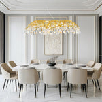 Modern branch-and-leaves-shaped chandelier