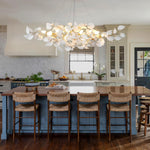 Ceramic Ginkgo Leaf Chandelier