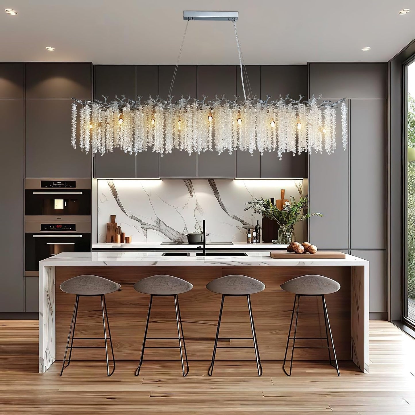 Modern Tree-Shaped Branch Chandelier