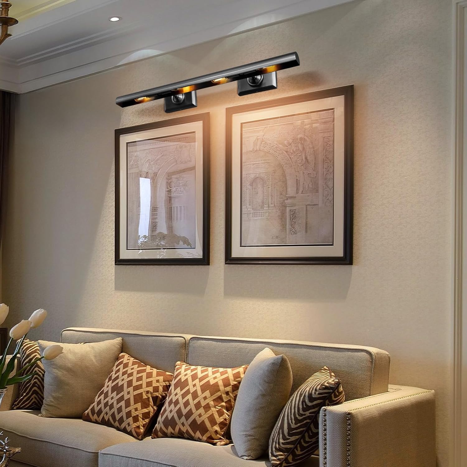 Wall-mounted mirror front wall lamp
