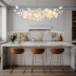 Ceramic Ginkgo Leaf Chandelier