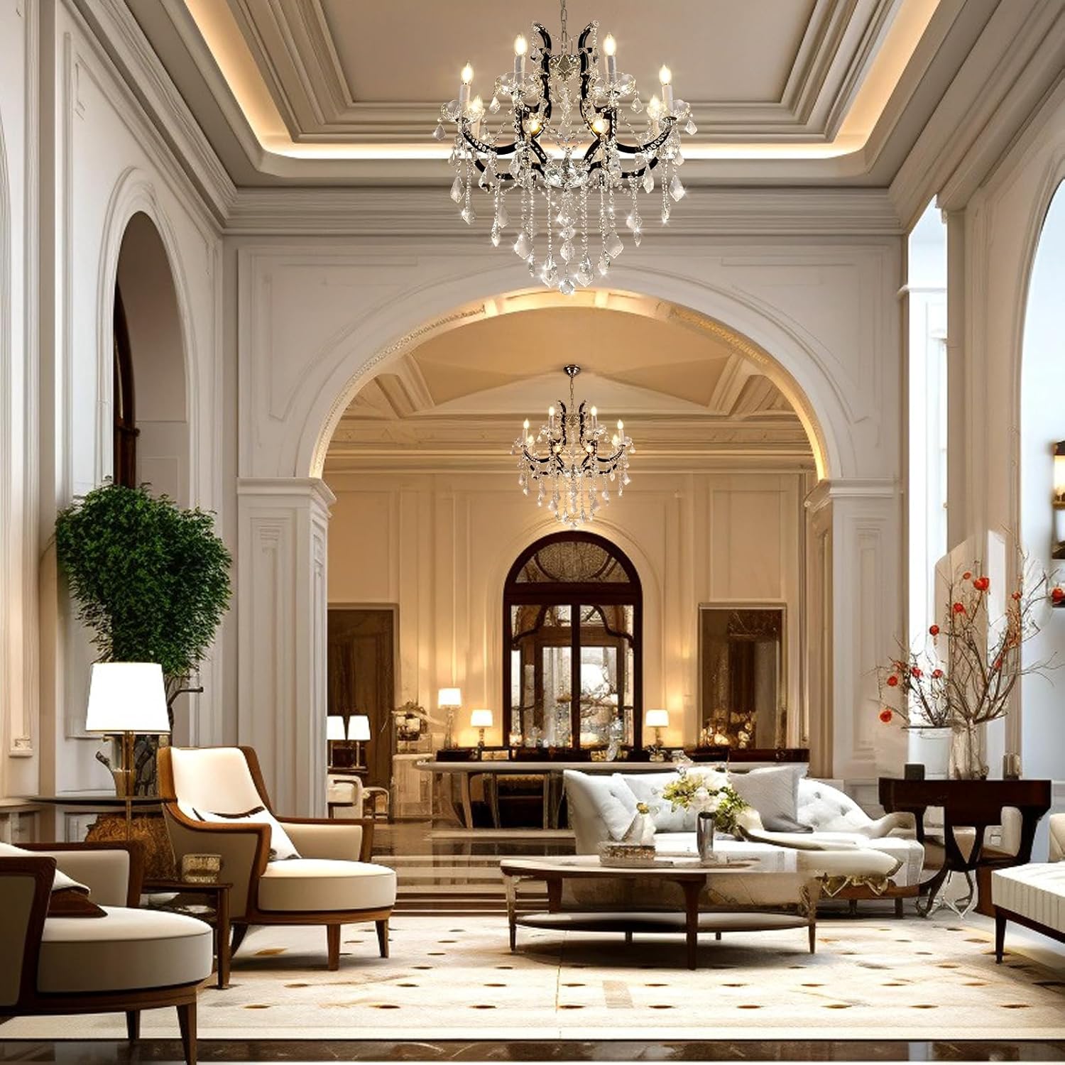 Modern Large Crystal Chandeliers
