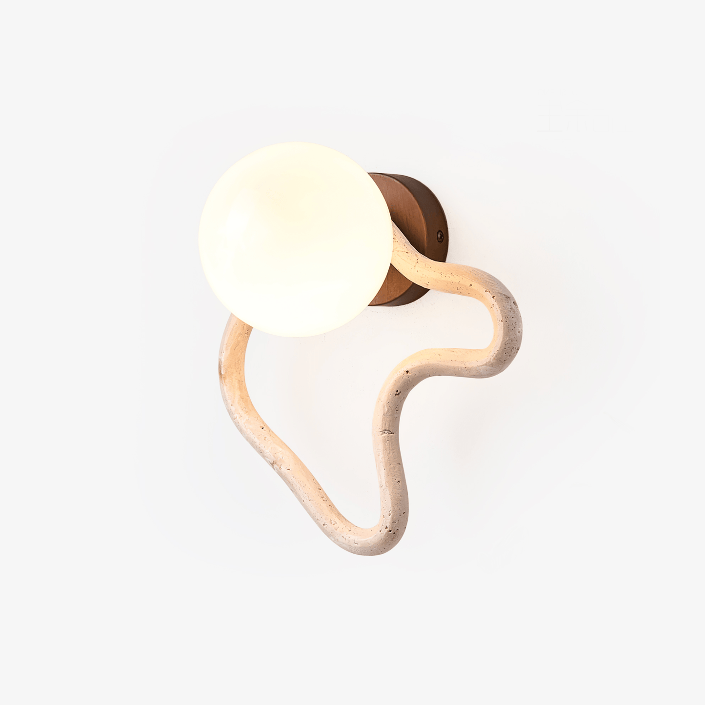 Serpentine Travertine Wall Sconce - YIOSI