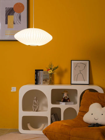 Bubble Pendant Light with Artificial Silk Lampshade - Yiosilamp