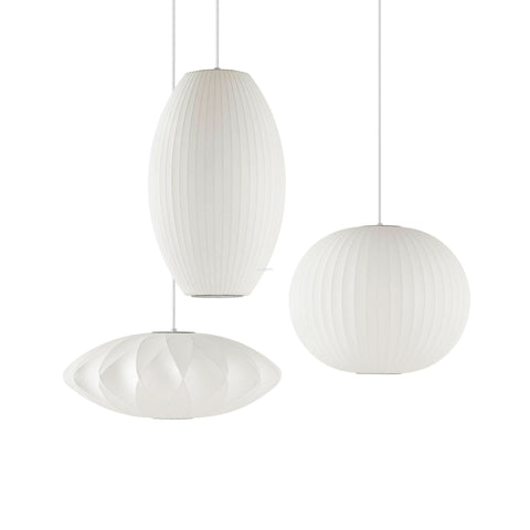 Bubble Pendant Light with Artificial Silk Lampshade - Yiosilamp