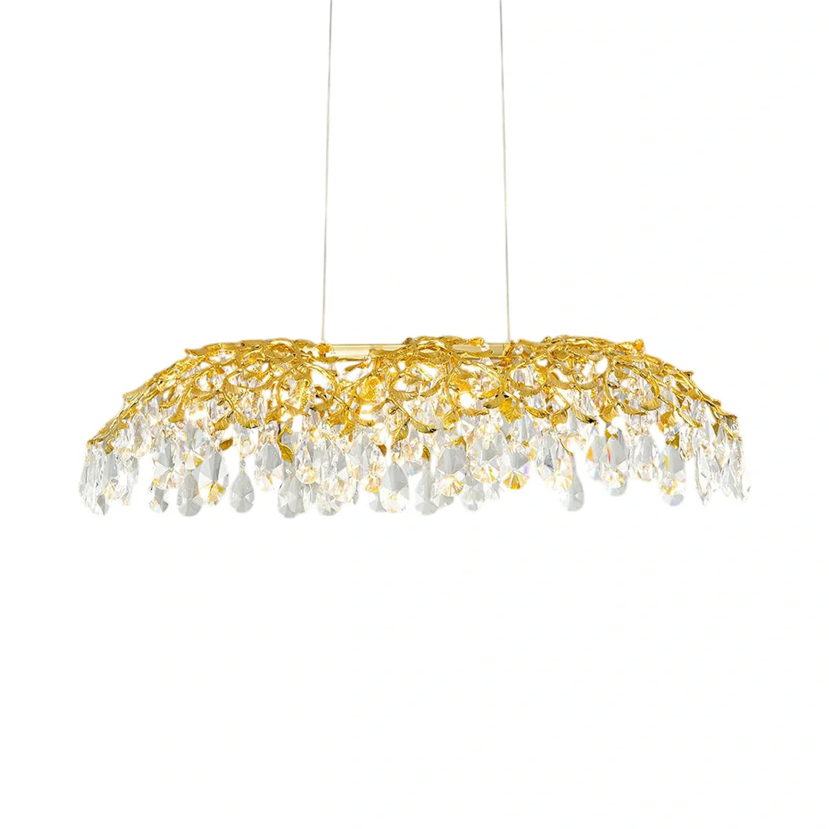 Modern branch-and-leaves-shaped chandelier