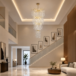 90'' 4-Tier Luxury K9 Crystal Tree Branch Chandelier
