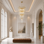 90'' 4-Tier Luxury K9 Crystal Tree Branch Chandelier