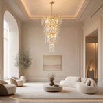90'' 4-Tier Luxury K9 Crystal Tree Branch Chandelier