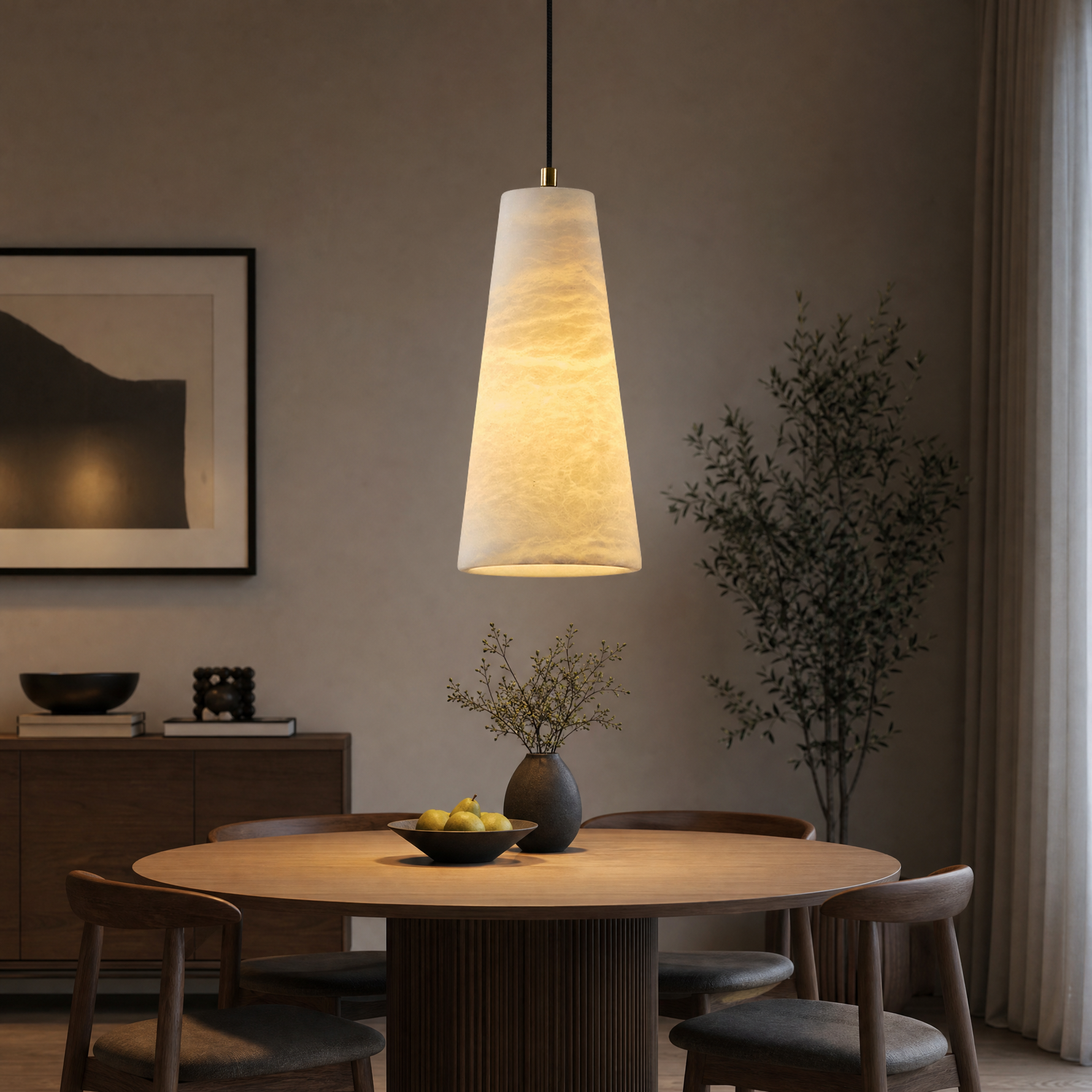 910 Cylindrical Alabaster Wall Lamp - Copper Single - Supplier Replacement