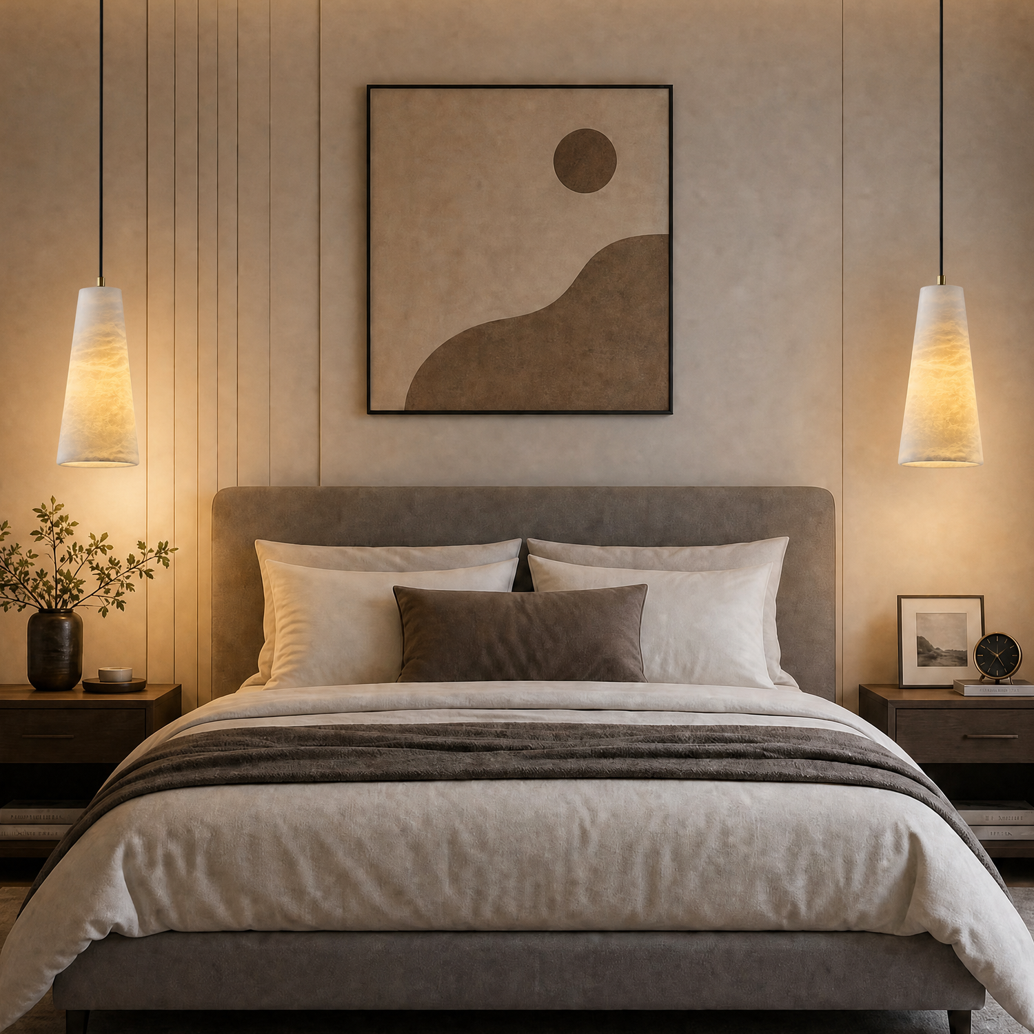 910 Cylindrical Alabaster Wall Lamp - Copper Single - Supplier Replacement