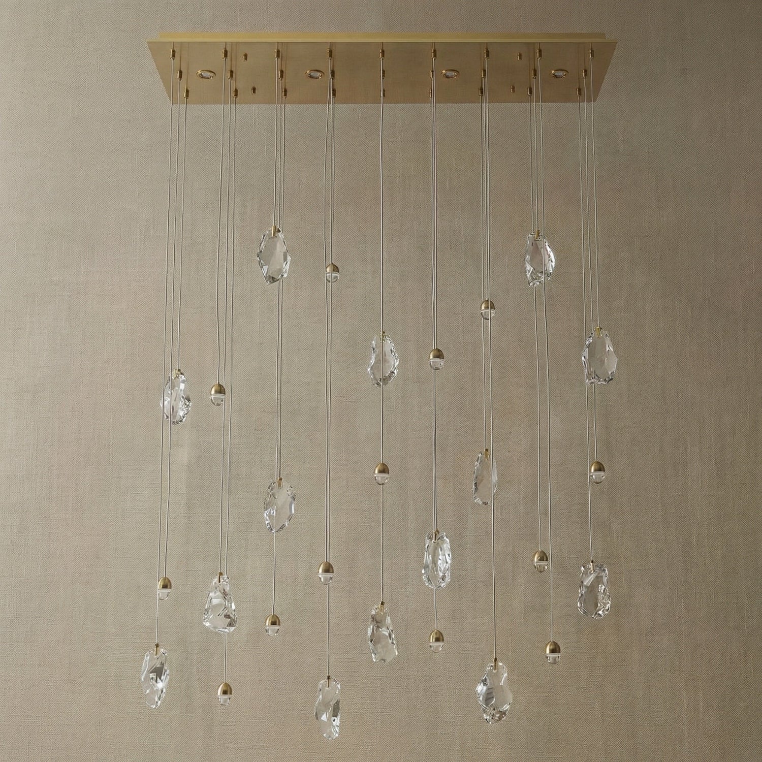 Carlyle Rectangular Cluster Crystal Chandelier