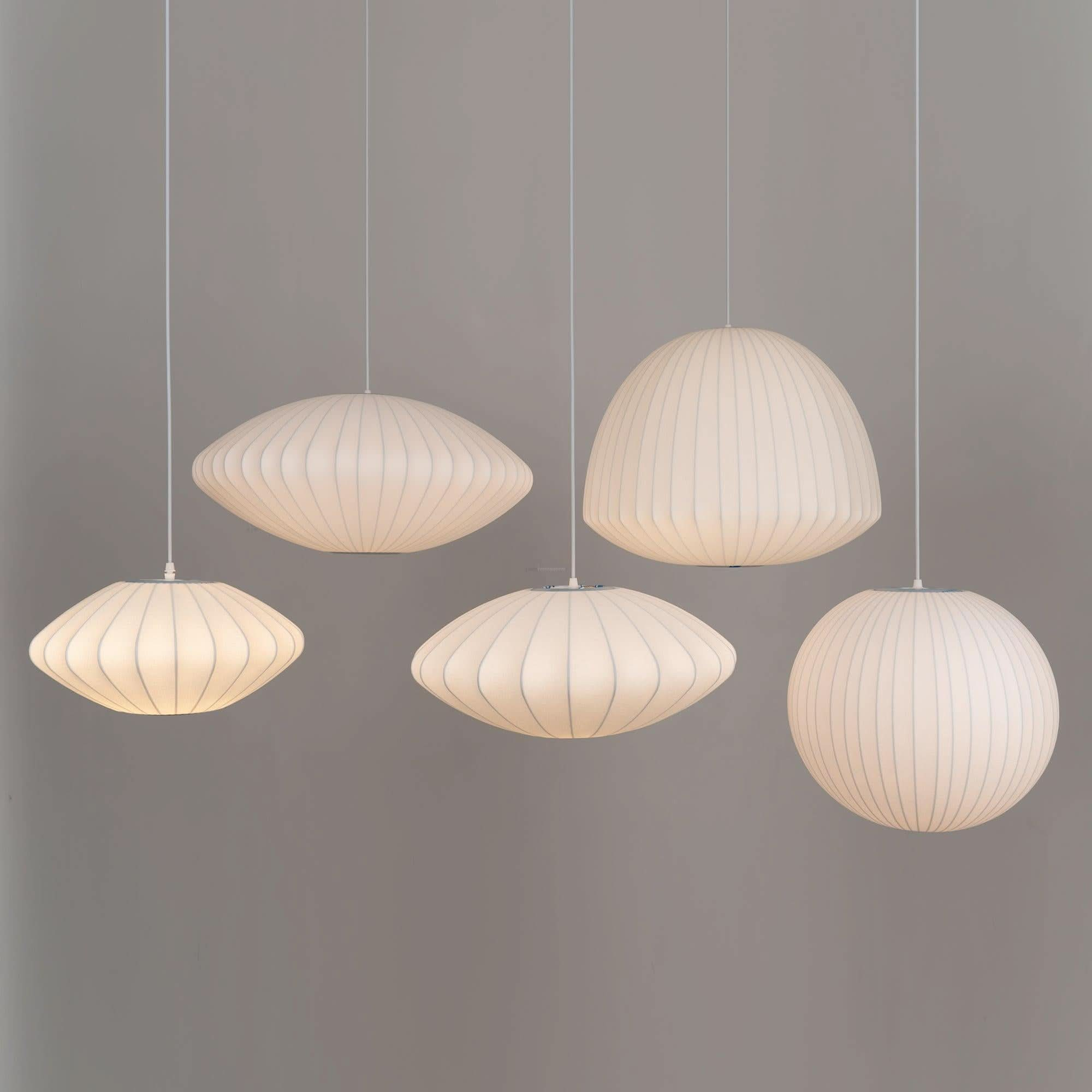 Bubble Pendant Light with Artificial Silk Lampshade - Yiosilamp