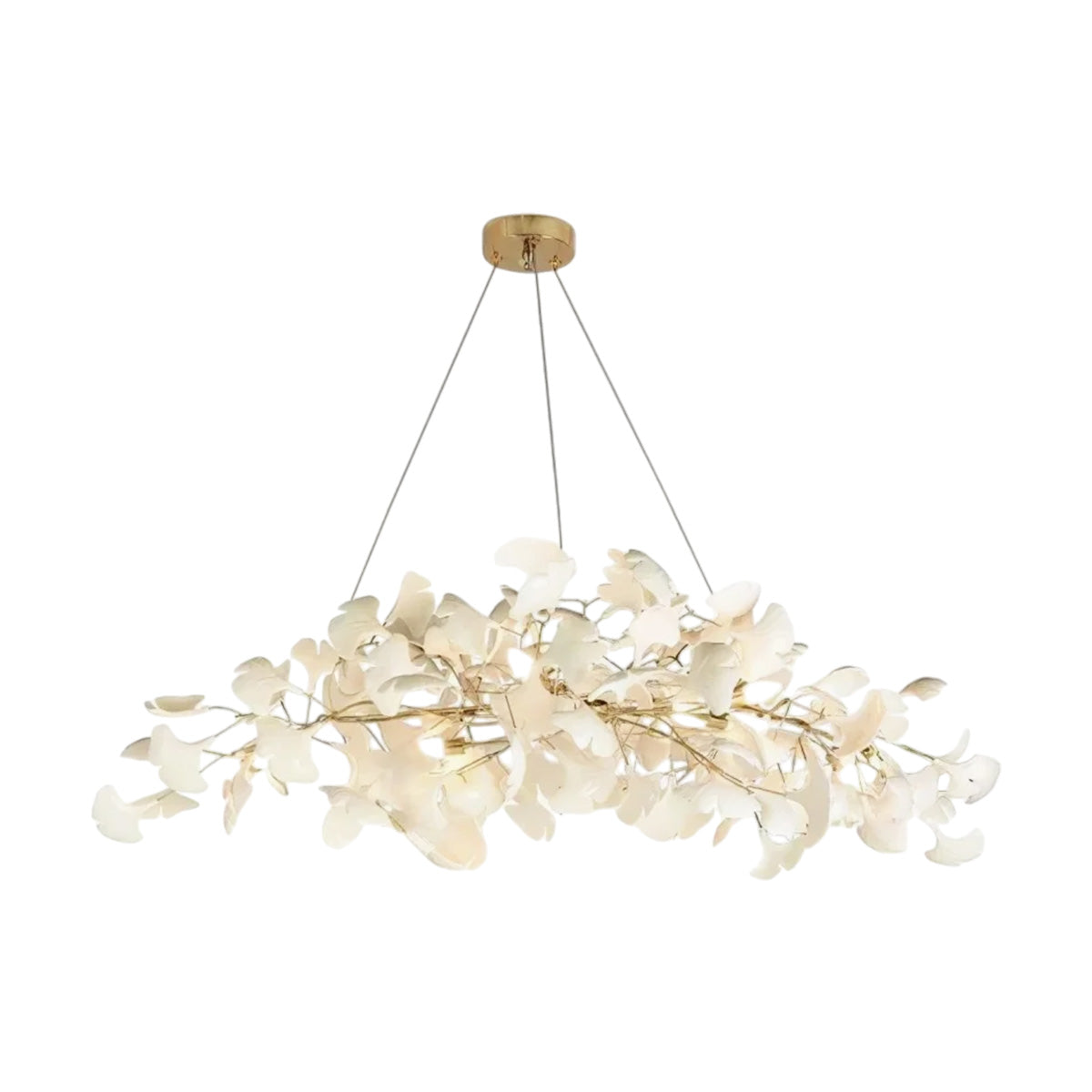 Gingko Chandelier N Luxury Ceramic Leaf Ceiling Light