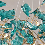 Acrylic Ginkgo Leaf Linear Chandelier for Dining Room Kitchen Island
