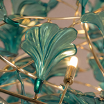 Acrylic Ginkgo Leaf Linear Chandelier for Dining Room Kitchen Island