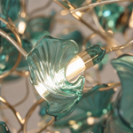 Acrylic Ginkgo Leaf Linear Chandelier for Dining Room Kitchen Island