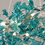 Acrylic Ginkgo Leaf Linear Chandelier for Dining Room Kitchen Island