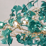 Acrylic Ginkgo Leaf Linear Chandelier for Dining Room Kitchen Island