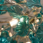 Acrylic Ginkgo Leaf Linear Chandelier for Dining Room Kitchen Island
