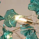 Acrylic Ginkgo Leaf Linear Chandelier for Dining Room Kitchen Island
