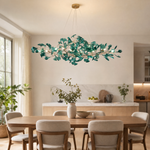 Acrylic Ginkgo Leaf Linear Chandelier for Dining Room Kitchen Island