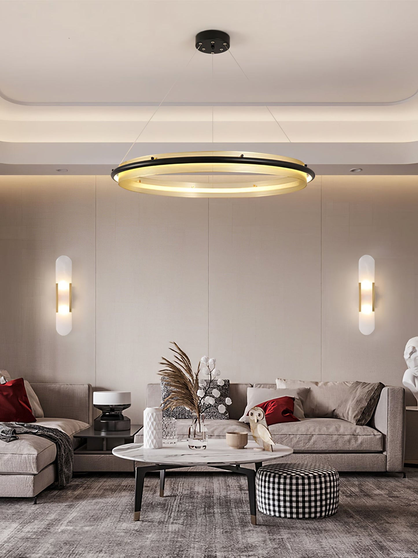 Acrylic LED Round Chandelier - YIOSI