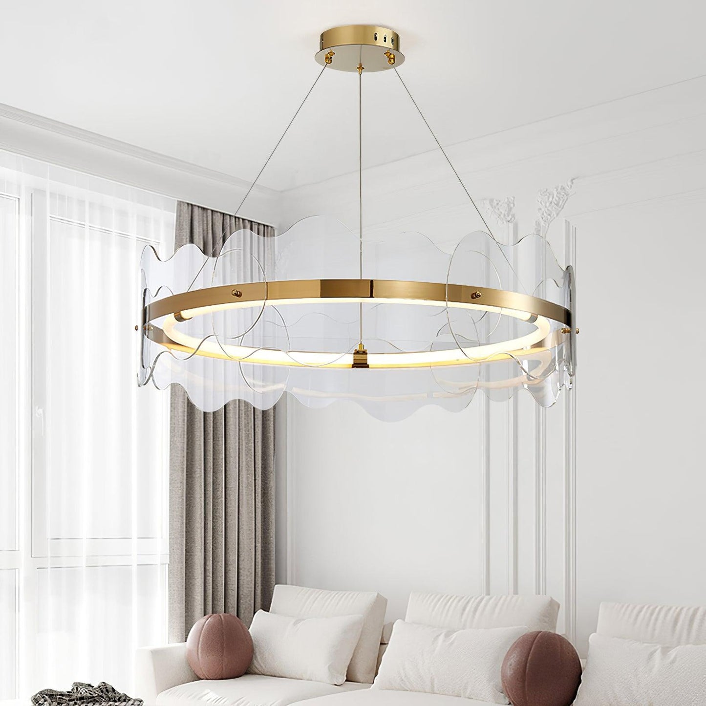 Acrylic Wave Chandelier - YIOSI