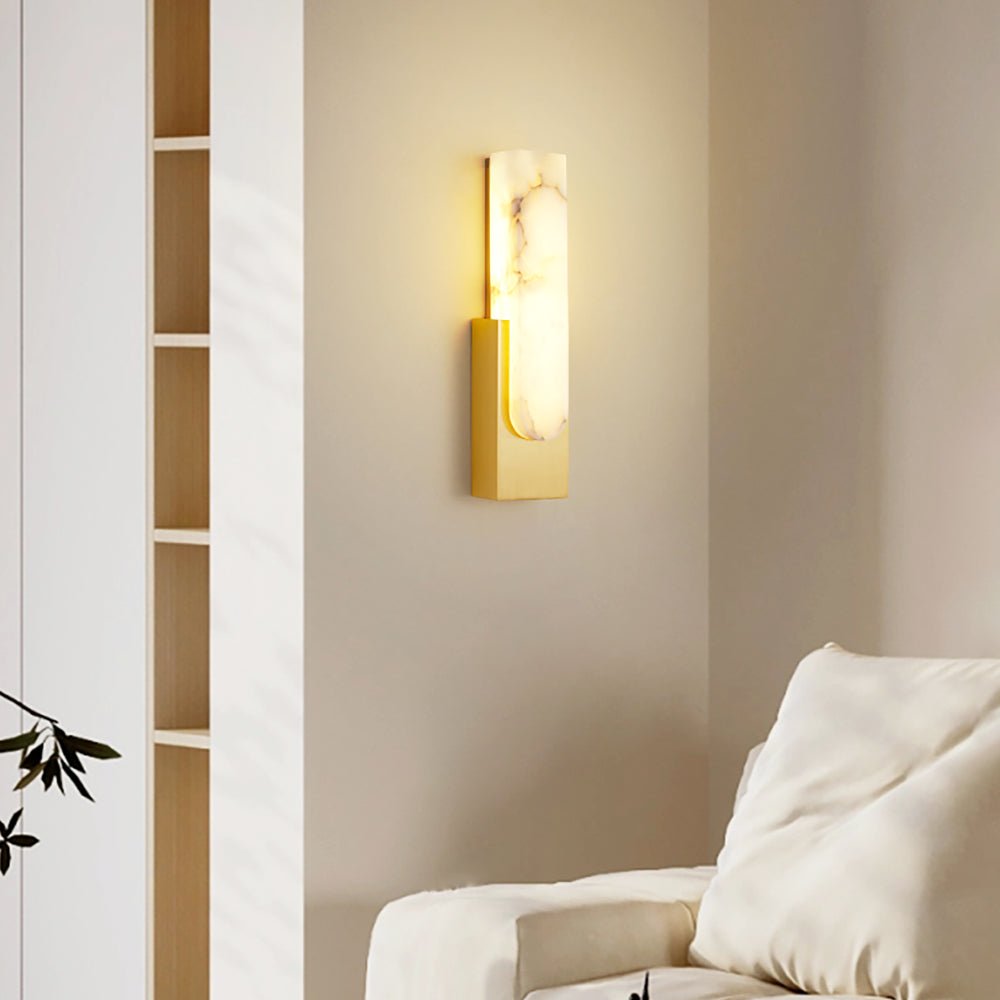 Agatha Alabaster LED Wall Lamp – Copper, Black, White Finish