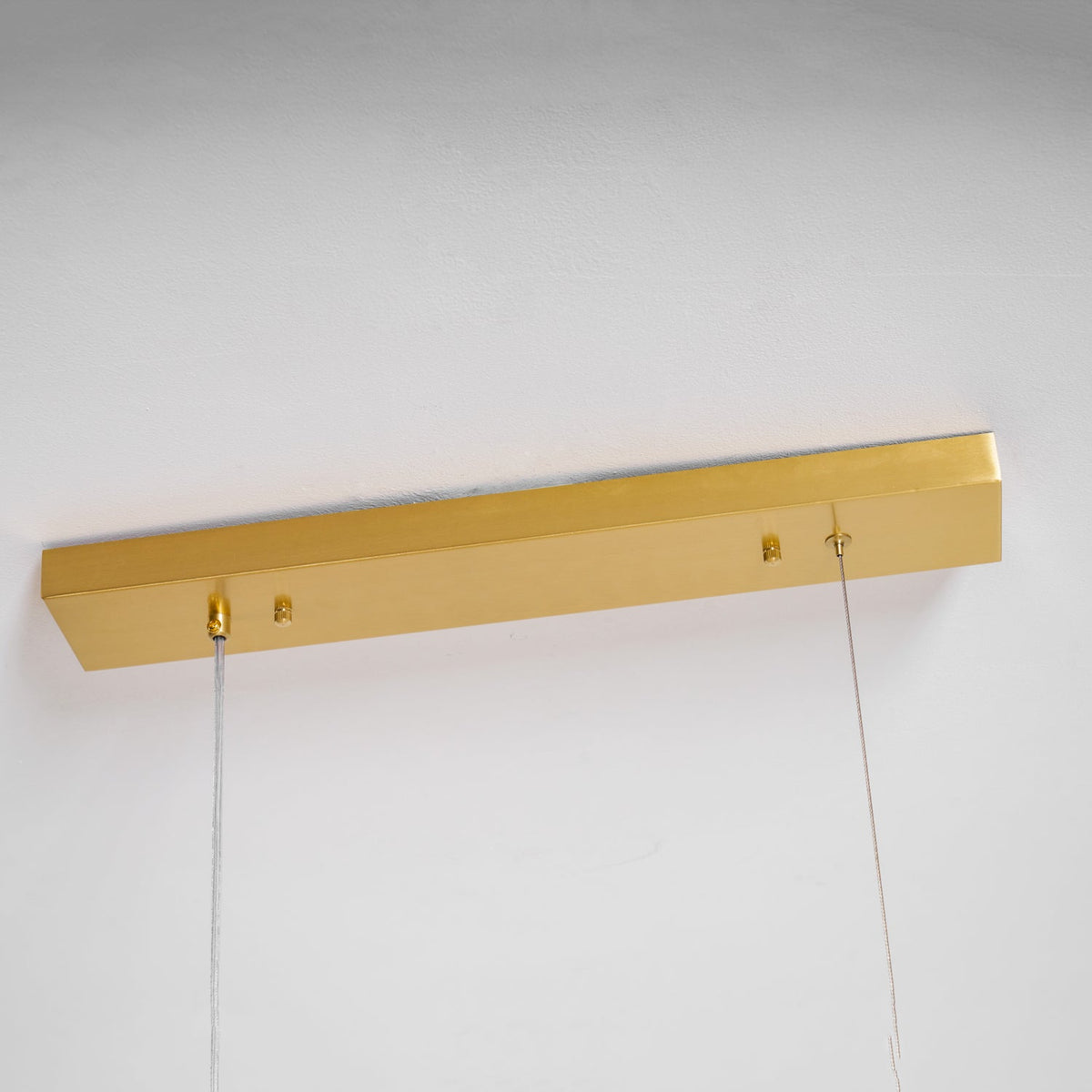 Elegant Alabaster Beam Pendant Light Sculptural with Brass Accents