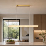 Alabaster Cylinder Linear Dining Pendant L1100 - Copper