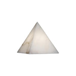 Elegant Hand‑Carved Alabaster Pyramid Table Lamp