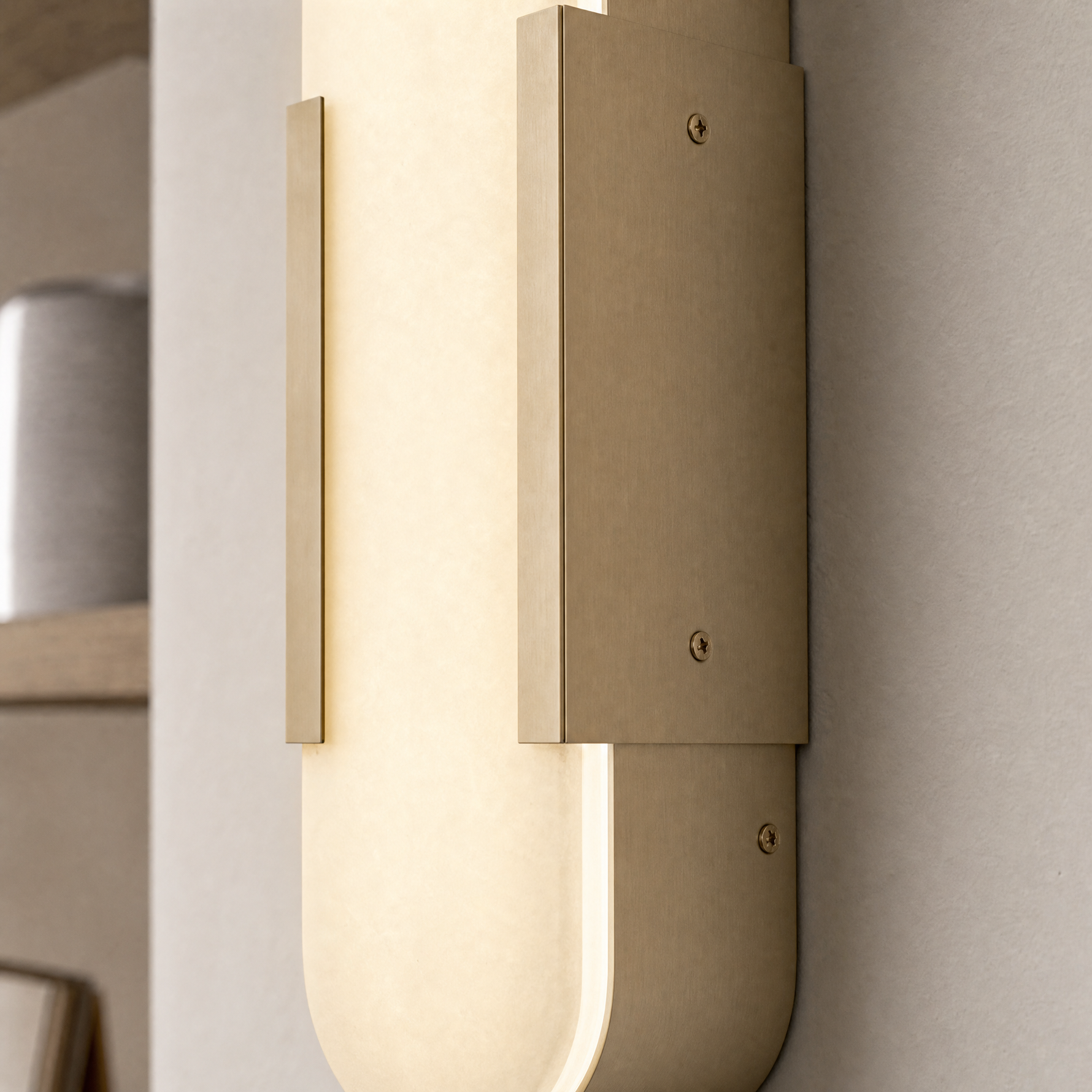 Alabaster Wall Sconce 500H Double - Nickel