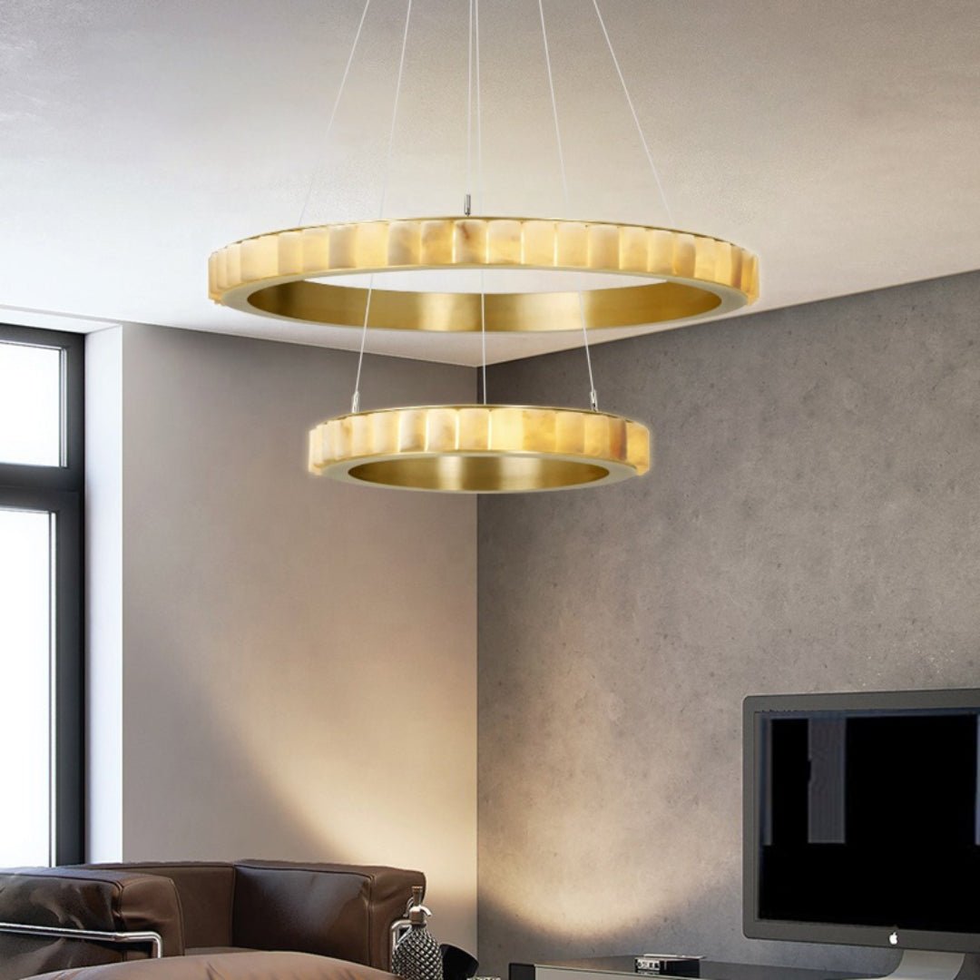 Alabaster Avalon Halo Chandelier - YIOSI