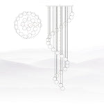 Elegant Alabaster Balls Cluster Chandelier with LED Glow