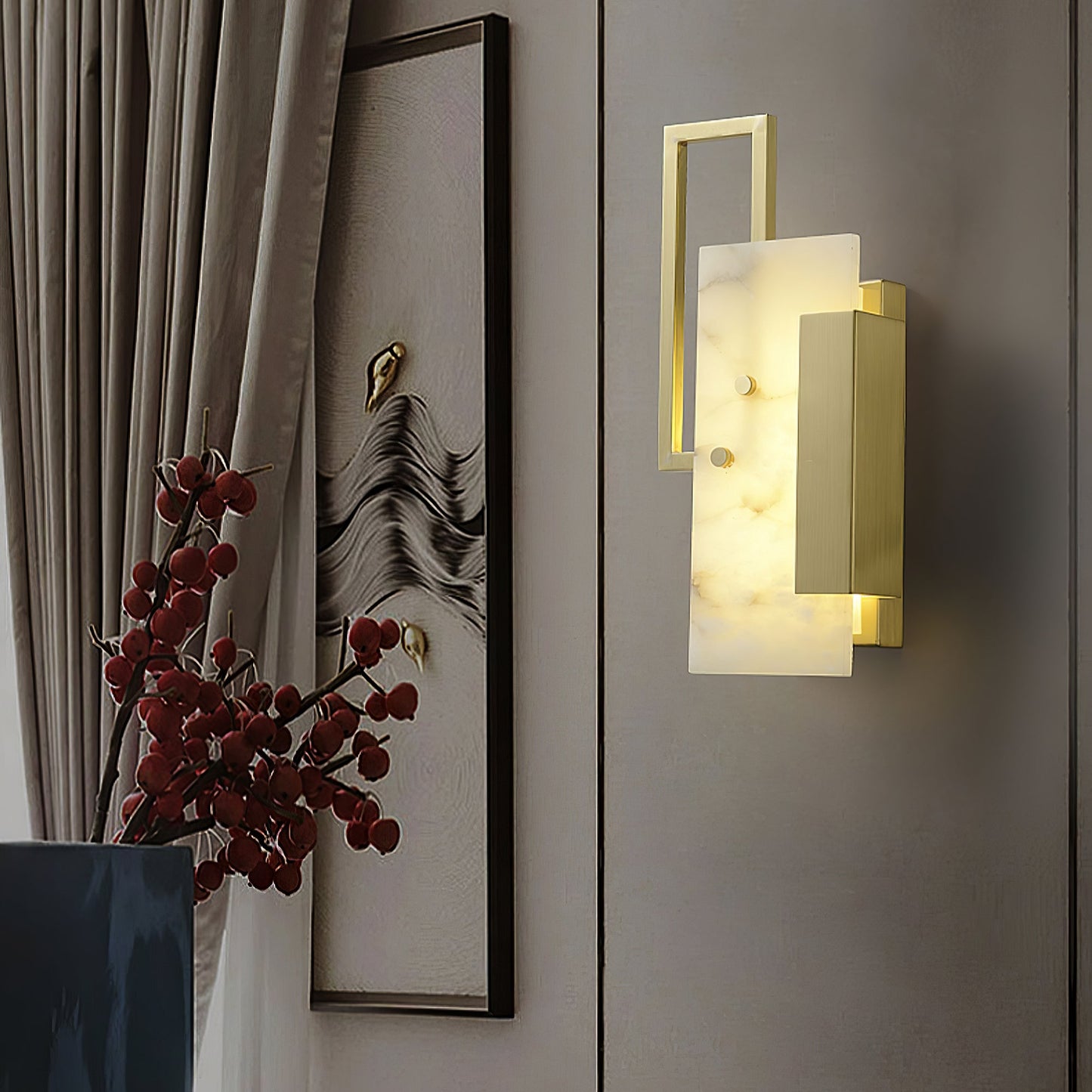 Althea Alabaster Wall Sconce - YIOSI