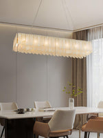 Alabaster Cascade Tiered Chandelier – Luxury Brass & White Ceiling Light
