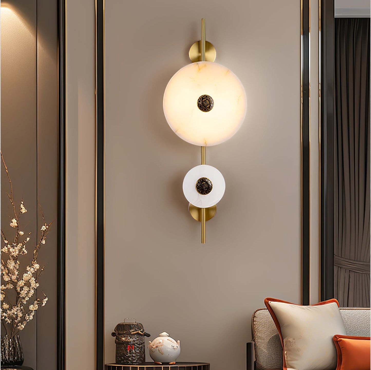 Alabaster Eclipse Wall Light - YIOSI