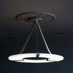 Alabaster Halo Pendant Light – Black & White LED Chandelier