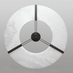 Alabaster Halo Pendant Light – Black & White LED Chandelier
