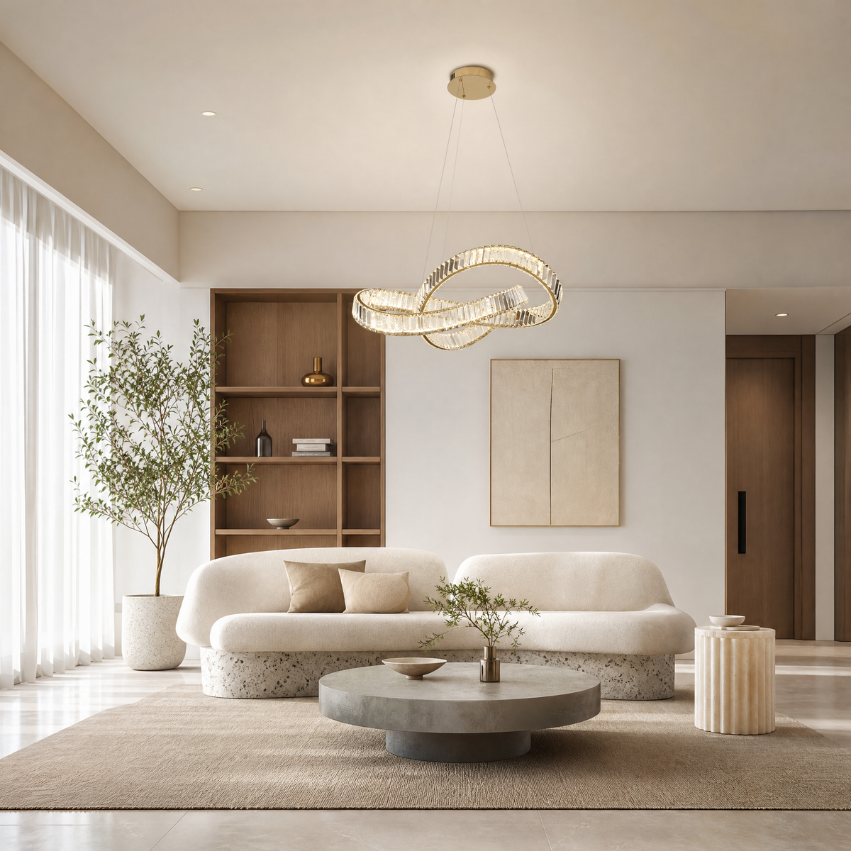 Aletta Slim Halo Chandelier