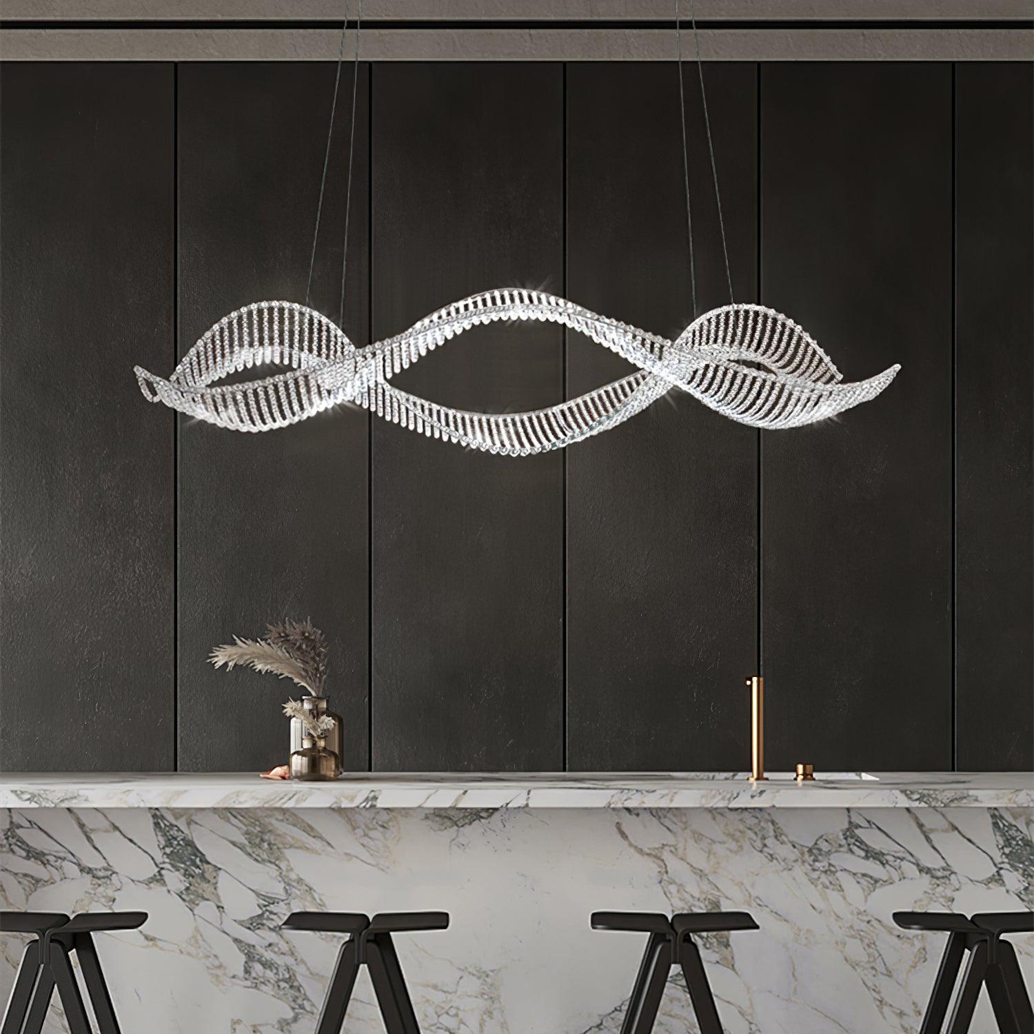 Alon Crystal Chandelier Luxury LED Pendant Light