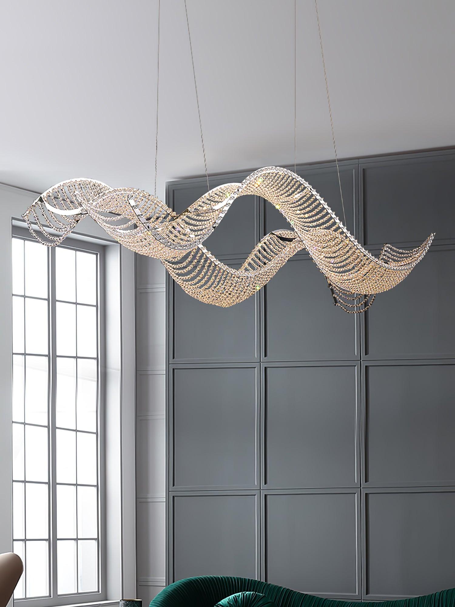 Alon Crystal Chandelier Luxury LED Pendant Light