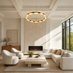 Amara Alabaster Round Ring Chandelier