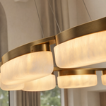 Amara Modern Ring Alabaster Chandelier